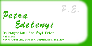 petra edelenyi business card